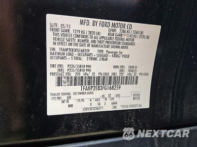 Zdjęcie 12 z 12 samochodu: 2015 FORD TAURUS SEL VIN:1FAHP2E83FG168259 - miniatura