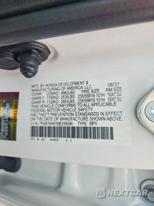 Zdjęcie 13 z 13 samochodu: 2021 HONDA CR-V TOURING VIN:7FART6H91ME038546 - miniatura