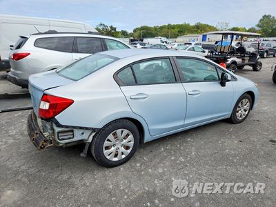 Trzecie zdjęcie samochodu z tyłu: 2012 HONDA CIVIC LX VIN:2HGFB2F59CH581843 - miniatura