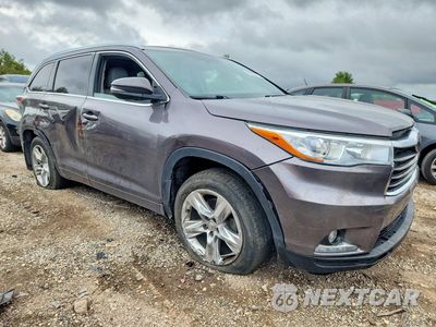 Czwarte zdjęcie samochodu z boku: 2015 TOYOTA HIGHLANDER LIMITED PLATINUM VIN:5TDDKRFH7FS151453 - miniatura