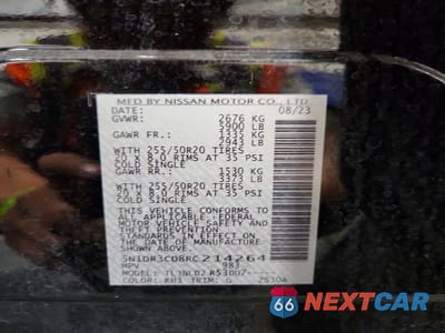 Zdjęcie 13 z 13 samochodu: 2024 NISSAN PATHFINDER SL VIN:5N1DR3CD8RC214264 - miniatura