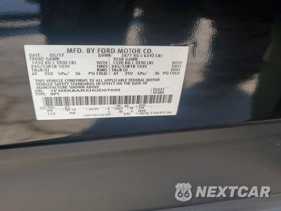 Zdjęcie 13 z 13 samochodu: 2017 FORD EXPLORER POLICE INTERCEPTOR VIN:1FM5K8ARXHGD07055 - miniatura