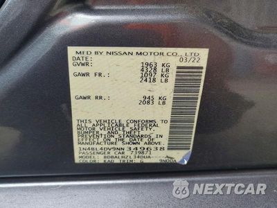 Zdjęcie 12 z 12 samochodu: 2022 NISSAN ALTIMA SV VIN:1N4BL4DV9NN349638 - miniatura