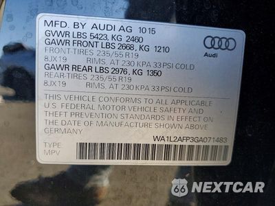 Zdjęcie 13 z 13 samochodu: 2016 AUDI Q5 PREMIUM PLUS VIN:WA1L2AFP3GA071483 - miniatura