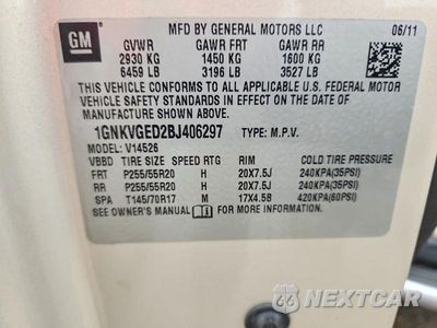 Zdjęcie 13 z 13 samochodu: 2011 CHEVROLET TRAVERSE LT VIN:1GNKVGED2BJ406297 - miniatura