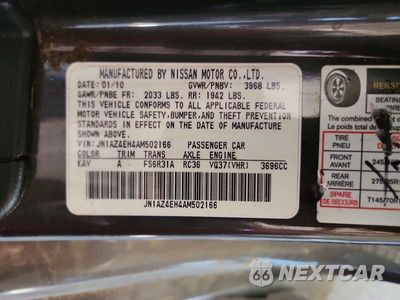 Zdjęcie 13 z 13 samochodu: 2010 NISSAN 370Z BASE VIN:JN1AZ4EH4AM502166 - miniatura