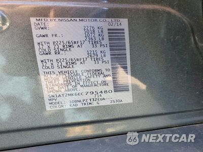 Zdjęcie 13 z 13 samochodu: 2014 NISSAN ROGUE S VIN:5N1AT2MK6EC795480 - miniatura