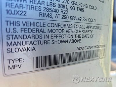Zdjęcie 13 z 13 samochodu: 2019 AUDI Q8 PRESTIGE VIN:WA1CVAF11KD033955 - miniatura