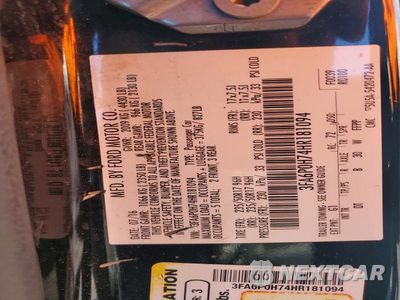 Zdjęcie 12 z 12 samochodu: 2017 FORD FUSION SE VIN:3FA6P0H74HR181094 - miniatura