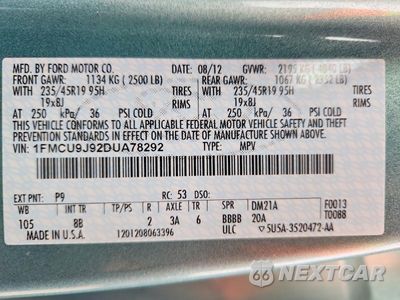 Zdjęcie 13 z 13 samochodu: 2013 FORD ESCAPE TITANIUM VIN:1FMCU9J92DUA78292 - miniatura