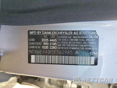 Zdjęcie 12 z 12 samochodu: 2005 MERCEDES-BENZ C 320 VIN:WDBRF64J85F562985 - miniatura