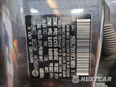 Zdjęcie 13 z 13 samochodu: 2021 HYUNDAI KONA SE VIN:KM8K1CAAXMU736954 - miniatura