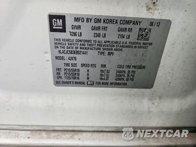 Zdjęcie 13 z 13 samochodu: 2014 BUICK ENCORE VIN:KL4CJCSB3EB521441 - miniatura
