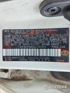 Zdjęcie 12 z 12 samochodu: 2020 TOYOTA CAMRY SE NIGHTSHADE VIN:4T1G11AK2LU390884 - miniatura