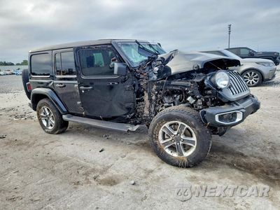 Czwarte zdjęcie samochodu z boku: 2022 JEEP WRANGLER UNLIMITED SAHARA VIN:1C4HJXEM3NW241821 - miniatura