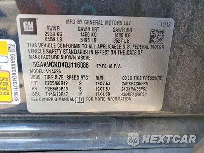 Zdjęcie 13 z 13 samochodu: 2013 BUICK ENCLAVE VIN:5GAKVCKD4DJ116086 - miniatura