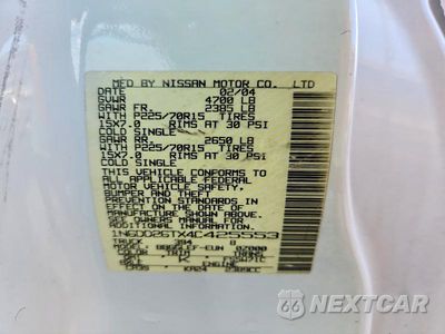 Zdjęcie 12 z 12 samochodu: 2004 NISSAN FRONTIER STANDARD VIN:1N6DD26TX4C425553 - miniatura