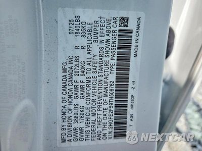 Zdjęcie 13 z 13 samochodu: 2026 HONDA CIVIC SPORT VIN:2HGFE2F59TH506762 - miniatura