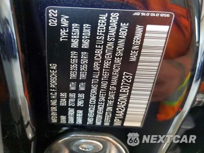 Zdjęcie 13 z 13 samochodu: 2022 PORSCHE MACAN VIN:WP1AA2A50NLB07237 - miniatura