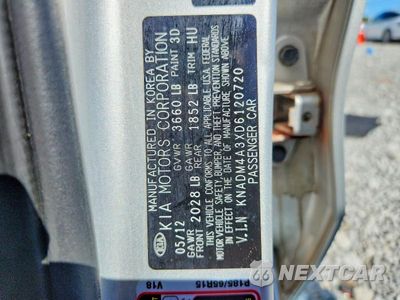 Zdjęcie 12 z 12 samochodu: 2013 KIA RIO LX VIN:KNADM4A3XD6120720 - miniatura