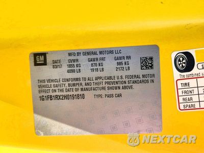 Zdjęcie 12 z 12 samochodu: 2017 CHEVROLET CAMARO LT VIN:1G1FB1RX2H0191810 - miniatura