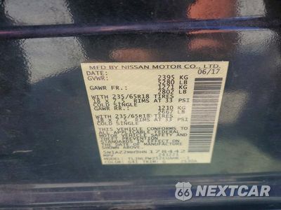 Zdjęcie 14 z 14 samochodu: 2017 NISSAN MURANO S VIN:5N1AZ2MH9HN178442 - miniatura