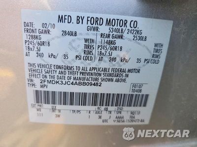 Zdjęcie 13 z 13 samochodu: 2010 FORD EDGE SEL VIN:2FMDK3JC4ABB09482 - miniatura