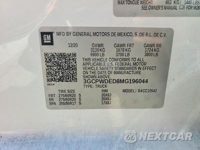 Zdjęcie 12 z 12 samochodu: 2021 CHEVROLET SILVERADO C1500 RST VIN:3GCPWDED8MG196044 - miniatura