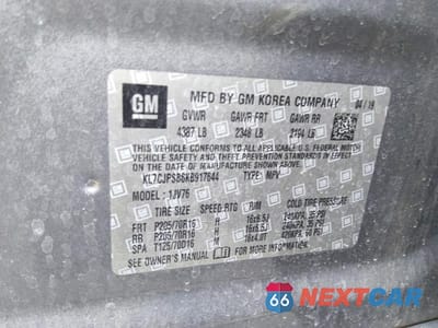 Zdjęcie 12 z 12 samochodu: 2019 CHEVROLET TRAX 1LT VIN:KL7CJPSB6KB917644 - miniatura