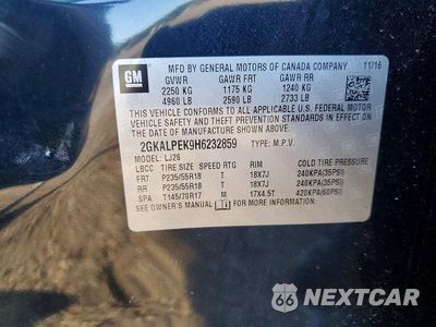Zdjęcie 12 z 12 samochodu: 2017 GMC TERRAIN SLT VIN:2GKALPEK9H6232859 - miniatura