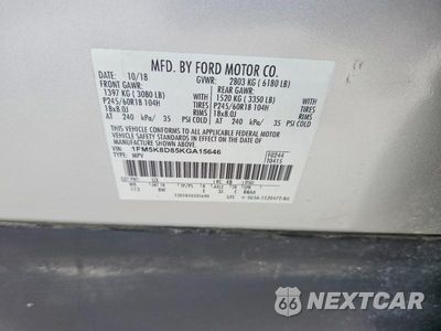 Zdjęcie 13 z 13 samochodu: 2019 FORD EXPLORER XLT VIN:1FM5K8D85KGA15646 - miniatura