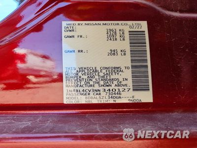 Zdjęcie 13 z 13 samochodu: 2022 NISSAN ALTIMA SR VIN:1N4BL4CV3NN340127 - miniatura