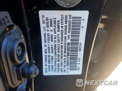 Zdjęcie 12 z 12 samochodu: 2019 HONDA CIVIC EX VIN:19XFC1F30KE002298 - miniatura