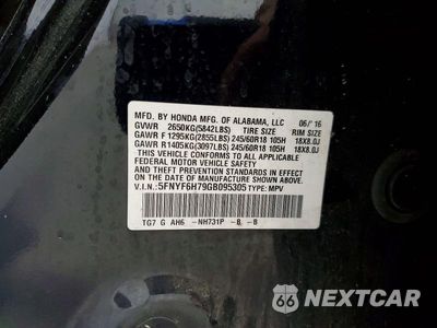 Zdjęcie 13 z 13 samochodu: 2016 HONDA PILOT EXLN VIN:5FNYF6H79GB095305 - miniatura