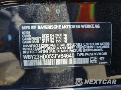Zdjęcie 12 z 12 samochodu: 2025 BMW I4 EDRIVE 40 VIN:WBY23HD05SFV64640 - miniatura