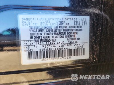 Zdjęcie 13 z 13 samochodu: 2024 NISSAN SENTRA S VIN:3N1AB8BV9RY243236 - miniatura
