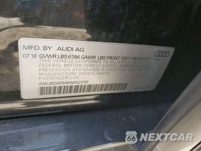 Zdjęcie 12 z 12 samochodu: 2019 AUDI A8 L VIN:WAU8DAF84KN002265 - miniatura