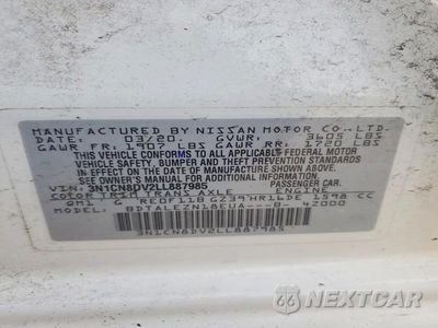 Zdjęcie 13 z 13 samochodu: 2020 NISSAN VERSA S VIN:3N1CN8DV2LL887985 - miniatura