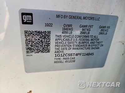 Zdjęcie 12 z 12 samochodu: 2023 CHEVROLET MALIBU LS VIN:1G1ZC5ST4PF114845 - miniatura