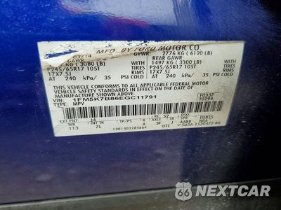Zdjęcie 12 z 12 samochodu: 2014 FORD EXPLORER VIN:1FM5K7B86EGC11791 - miniatura