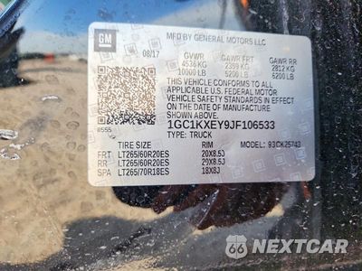 Zdjęcie 12 z 12 samochodu: 2018 CHEVROLET SILVERADO K2500 HIGH COUNTRY VIN:1GC1KXEY9JF106533 - miniatura