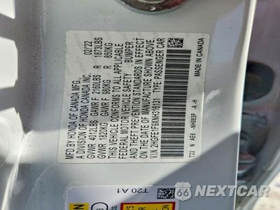 Zdjęcie 12 z 12 samochodu: 2022 HONDA CIVIC TOURING VIN:2HGFE1F9XNH316131 - miniatura