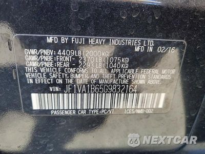 Zdjęcie 12 z 12 samochodu: 2016 SUBARU WRX VIN:JF1VA1B65G9832164 - miniatura