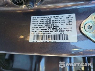 Zdjęcie 13 z 13 samochodu: 2017 HONDA CR-V EX VIN:7FARW1H50HE046411 - miniatura