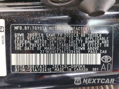 Zdjęcie 13 z 13 samochodu: 2010 TOYOTA MATRIX BASE VIN:2T1KU4EE2AC209496 - miniatura