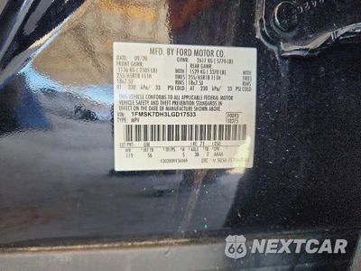Zdjęcie 12 z 12 samochodu: 2020 FORD EXPLORER XLT VIN:1FMSK7DH3LGD17533 - miniatura