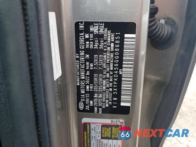 Zdjęcie 13 z 13 samochodu: 2016 KIA SORENTO SX V6 VIN:5XYPKDA56GG086851 - miniatura