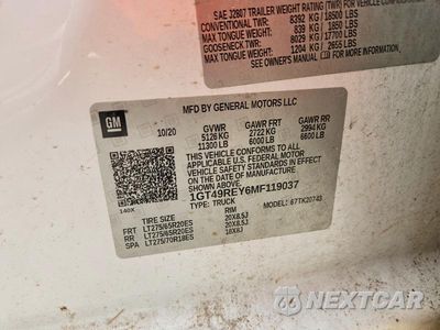 Zdjęcie 12 z 12 samochodu: 2021 GMC SIERRA K2500 DENALI VIN:1GT49REY6MF119037 - miniatura