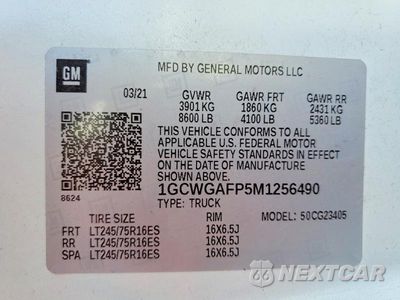 Zdjęcie 13 z 13 samochodu: 2021 CHEVROLET EXPRESS CARGO DELIVERY VAN VIN:1GCWGAFP5M1256490 - miniatura