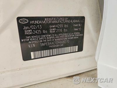 Zdjęcie 12 z 12 samochodu: 2013 HYUNDAI SONATA GLS VIN:5NPEB4AC1DH668270 - miniatura